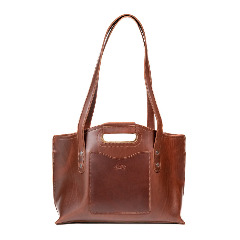 Dave's Deals Urban Leather Tote - Chestnut