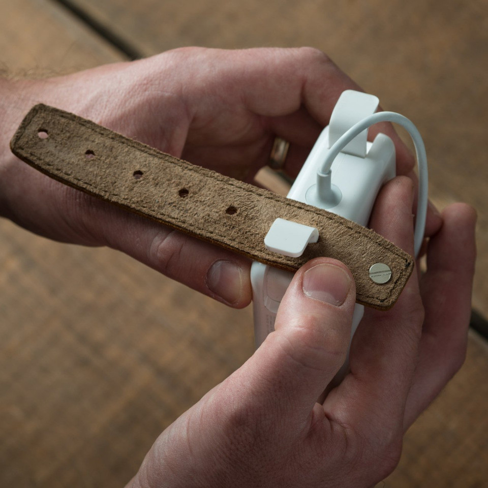 Leather Cord Wrap Set, Full Grain Cord Management