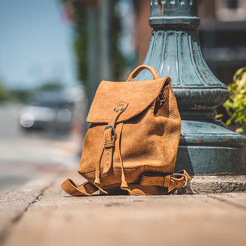 This backpack is designed with simplicity and functionality in mind, and is perfect for anyone with a full grain leather collection.