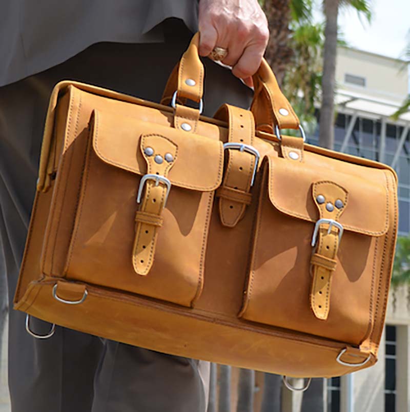  Real Leather Doctors Briefcase Lawyer Rep