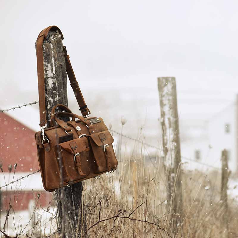 Leather Laptop Bag Real Genuine Full Grain Briefcase Saddleback