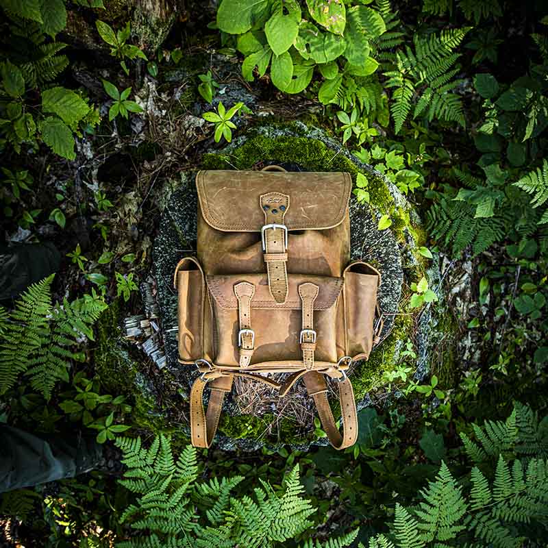 This full grain leather backpack is designed for durability, with features including reinforced stress points and tough, water-resistant leather.