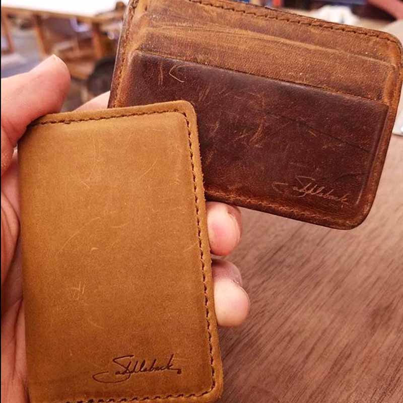 Genuine Leather Wallet For Men Vintage Wrinkled Short Bifold Man Purse –  cyflymder