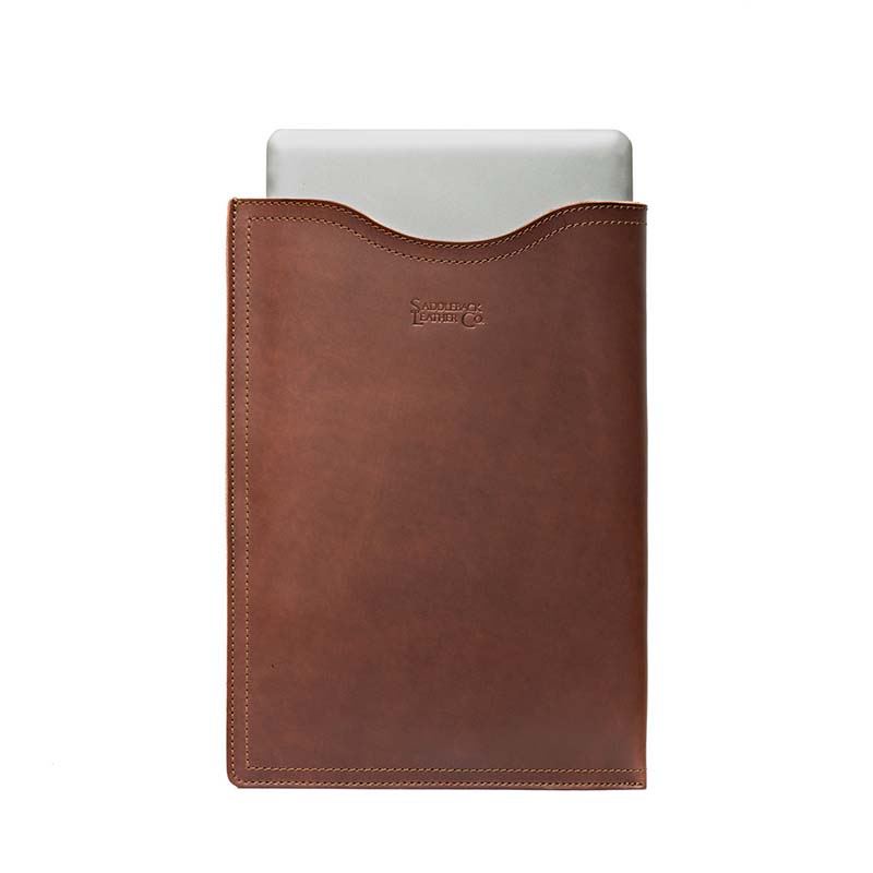 16 Leather Vertical Laptop Sleeve