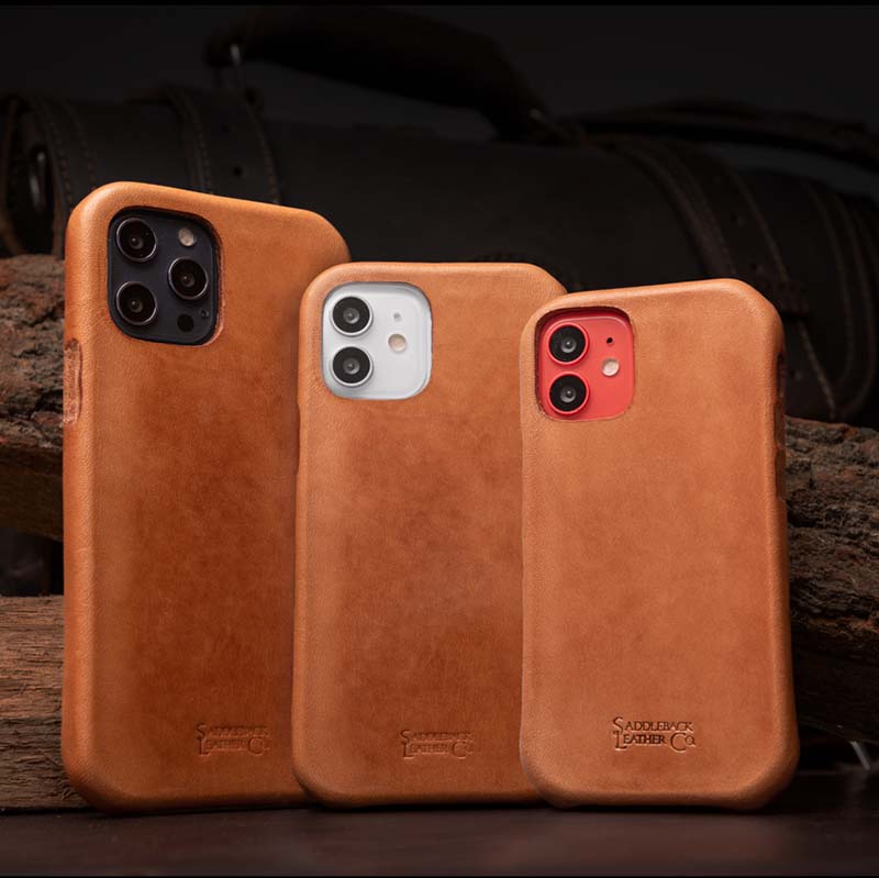 The leather iPhone case is made with 100% full grain vegetable-tanned leather and will develop a beautiful, rich dark patina over time.