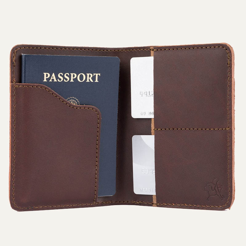 The Slim Leather Passport Wallet is a great way to keep your passports and other important documents together while you travel.