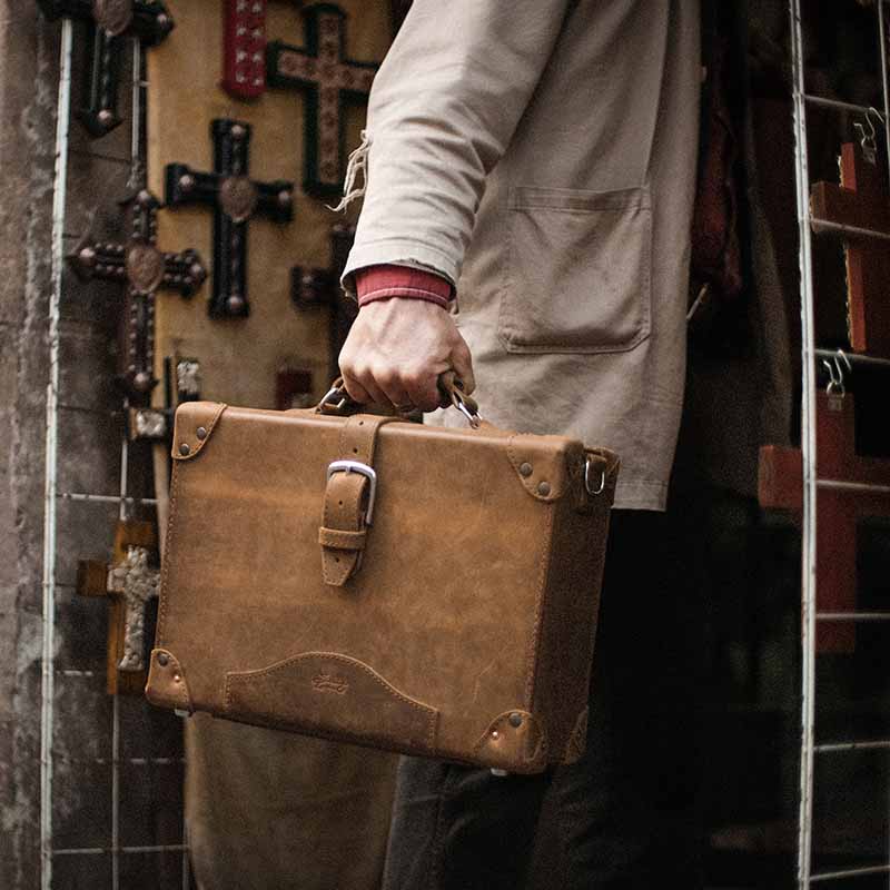 durable leather briefcase