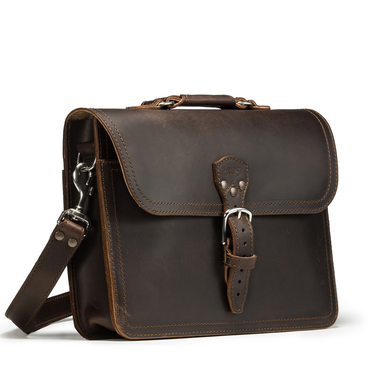 thirteener thin leather briefcase