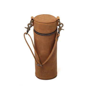 120BOTTLESTRAPLEA Leather bottle holder with straps - Small Leather Goods -  Maje.com