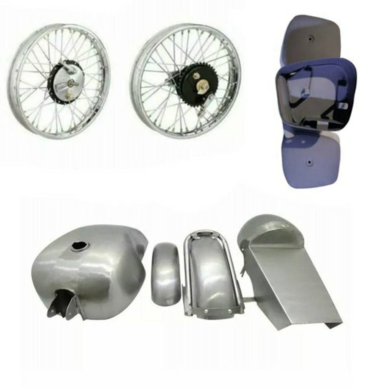 Body, Frame, Wheels, Mirrors