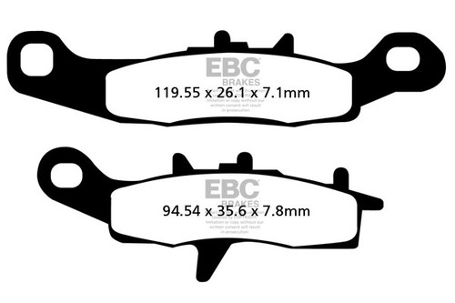 Спирачни Накладки EBC FA349R / EBC Brake Pads FA349R