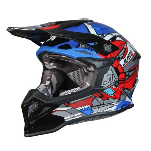 JUST1 J39 SUPPRESSOR RED-BLUE-BLACK GLOSS