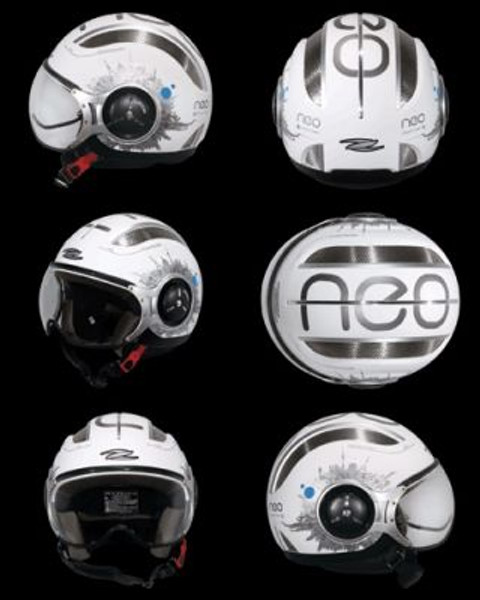 ZEUS HELMET JET ZS-218 SS2 WHITE/BLUE