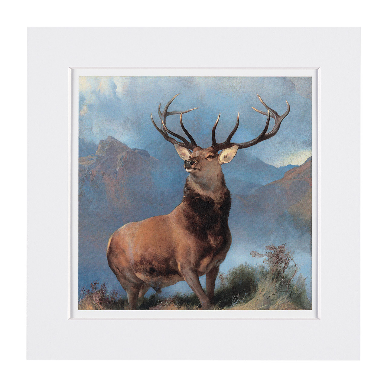 the-monarch-of-the-glen-mounted-a5-postcard-sir-edwin-landseer-artwork