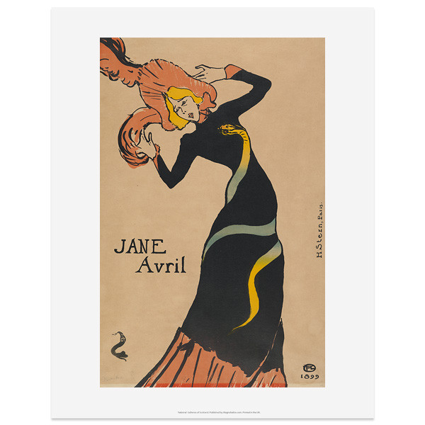 Jane Avril by Henri de Toulouse-Lautrec art print