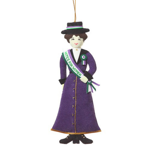 Suffragette fabric beaded decoration