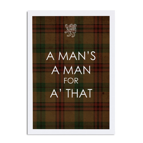 A man's a man for a' that greeting card