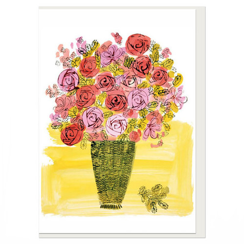 Basket of Flowers by Andy Warhol greeting card