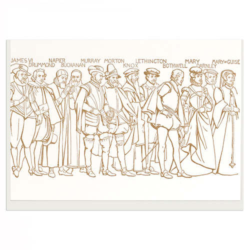 Scottish National Portrait Gallery Frieze Cartoon Greeting Card