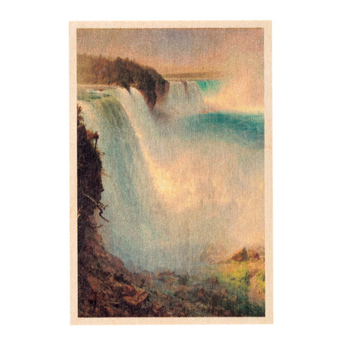 Niagara Falls by Frederic Church wooden postcard