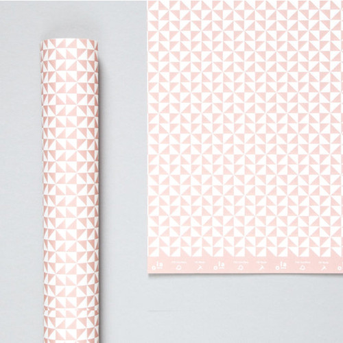 Kaffe clay pink geometric gift wrap (single sheet)