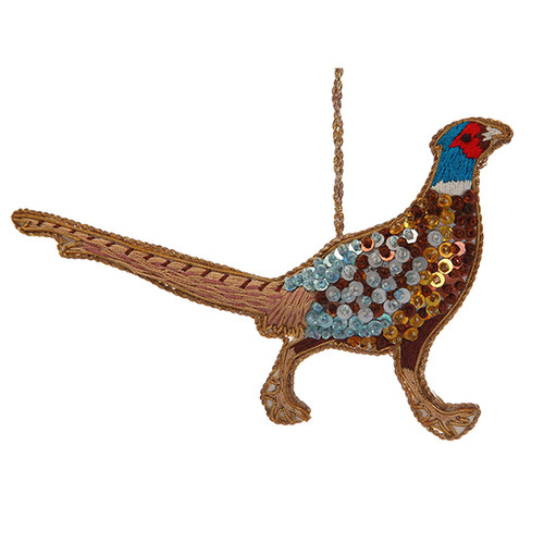Pheasant fabric decoration