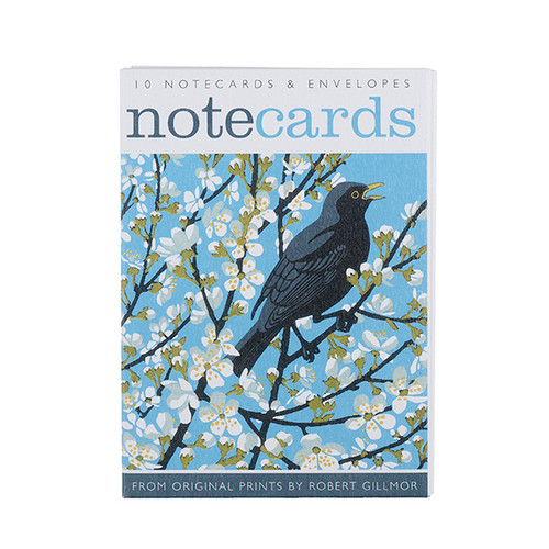 Bird and flowers notecard set