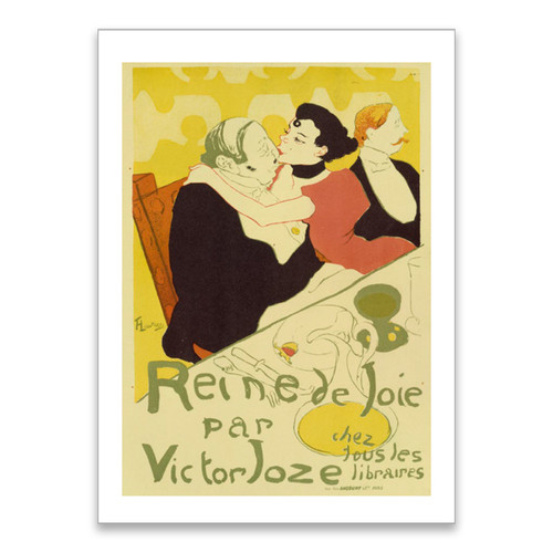Reine de Joie, 1892 advertising poster by Henri de Toulouse-Lautrec A6 postcard