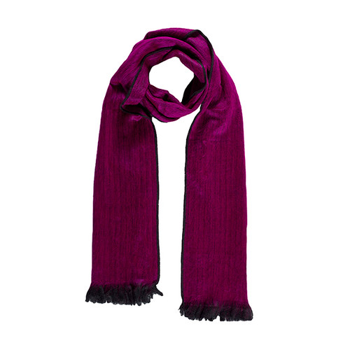 Dark fuchsia pink alpaca scarf