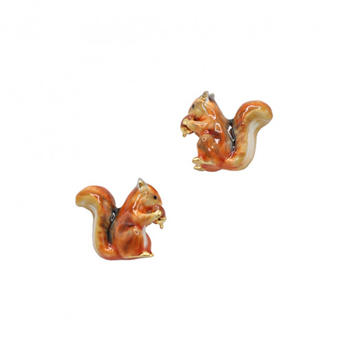 Red squirrel stud earrings