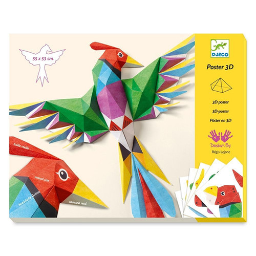 Amazonian bird origami art set