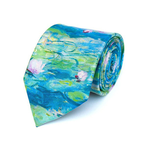 Water lilies by Claude Monet silk tie