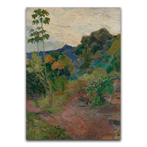 Martinique Landscape by Paul Gauguin greetings card