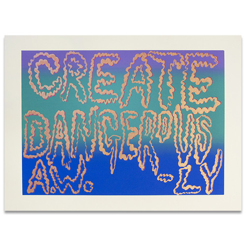 Create dangerous-ly, 2023 by Alberta Whittle limited edition screen print