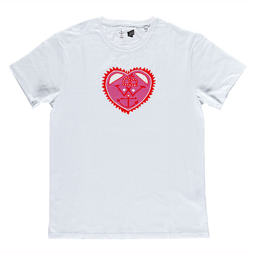 Heart by Grayson Perry large white cotton t-shirt