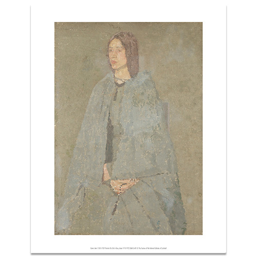 Portrait of a Girl in Grey by Gwen John art print