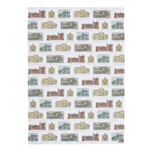 Edinburgh landmarks gift wrap (single sheet)