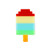 Ice lolly pixel resin brooch