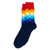 Red concertina patterned socks (size m/l)