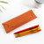 Recycled leather yellow Make a Mark pencil pouch