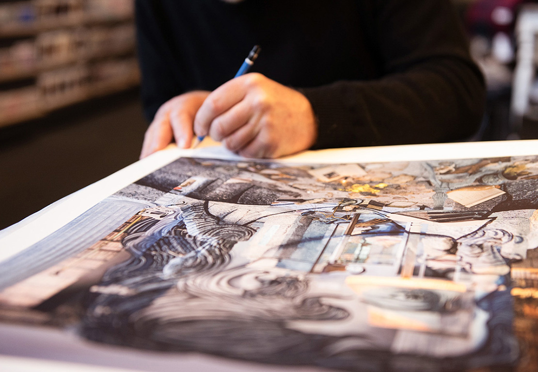 Calum Colvin signing print