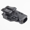 Pro holster showing rounded muzzle for thigh comfort when seated.