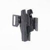 Rear angled view of the Summit OWB holster, showing how the Tegris belt loops conform to the body.