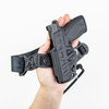 PHLster Enigma Micro 3/4 rear view, showing the ComfortScape(tm) ribs on the back of the holster.
