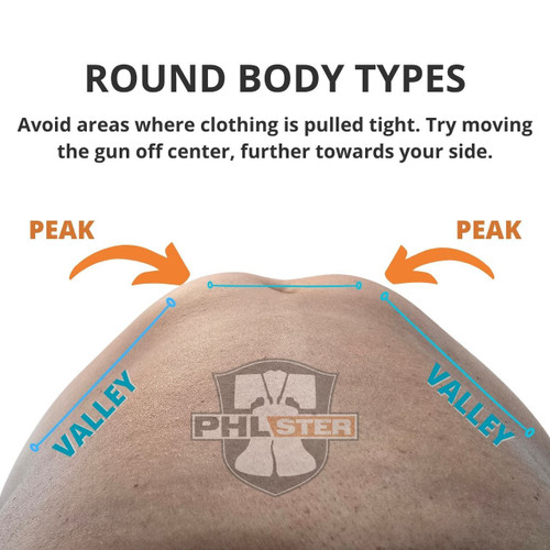 Clothing drape example 1 of 9: finding your concealment Sweet Spot.