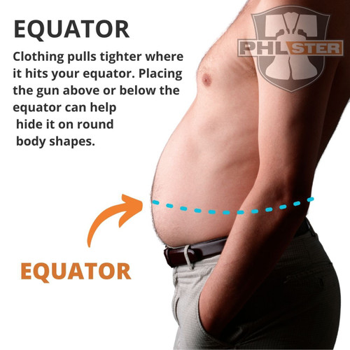 Clothing drape example 4 of 9: finding your concealment Sweet Spot.