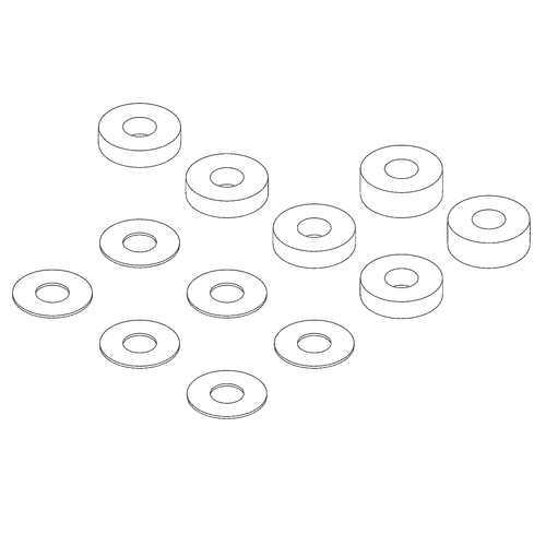 Computer rendering of all included parts in the PHLster retention kit.