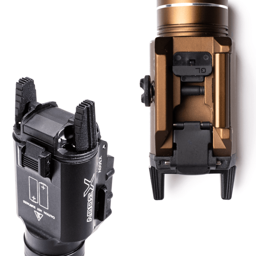 Large textured replacement switch caps for easier manipulation of weapon mounted lights