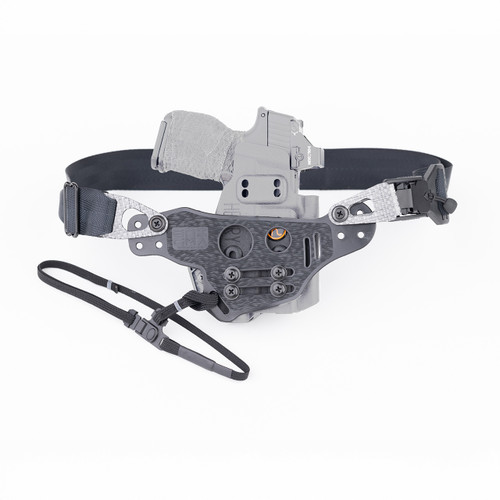 The Light Bearing Enigma can be used with a variety of compact, subcompact, and full size guns and lights such as the TLR7, TLR1, X300, and Surefire XSC.