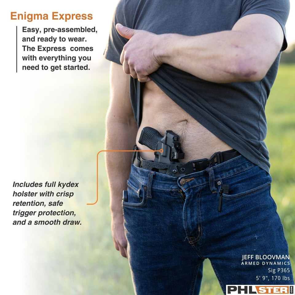 PHLster Enigma Express concealment holster worn